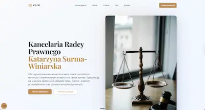 Zrzut ekranu - Strona Internetowa dla Radcy Prawnego - Next.js
