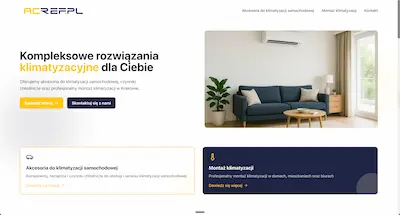 Projekt strony internetowej dla serwisu klimatyzacji – przykład realizacji