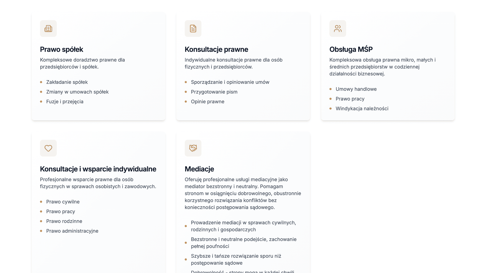 Sekcja Usługi kancelarii