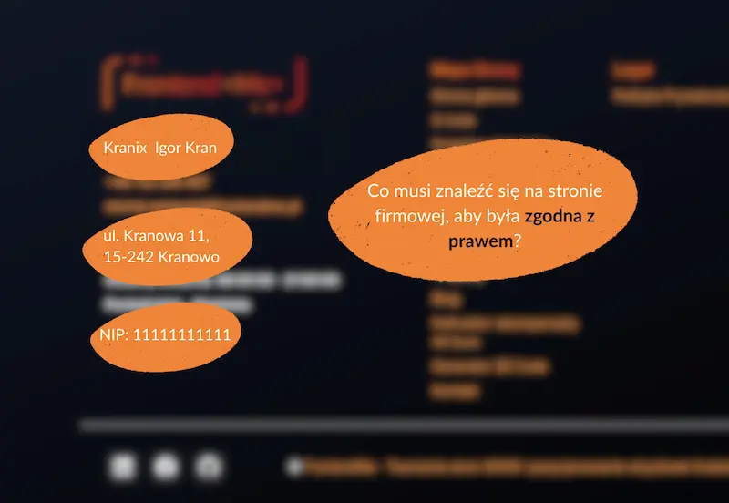 Co musi znaleźć się na stronie firmowej, aby była zgodna z prawem?